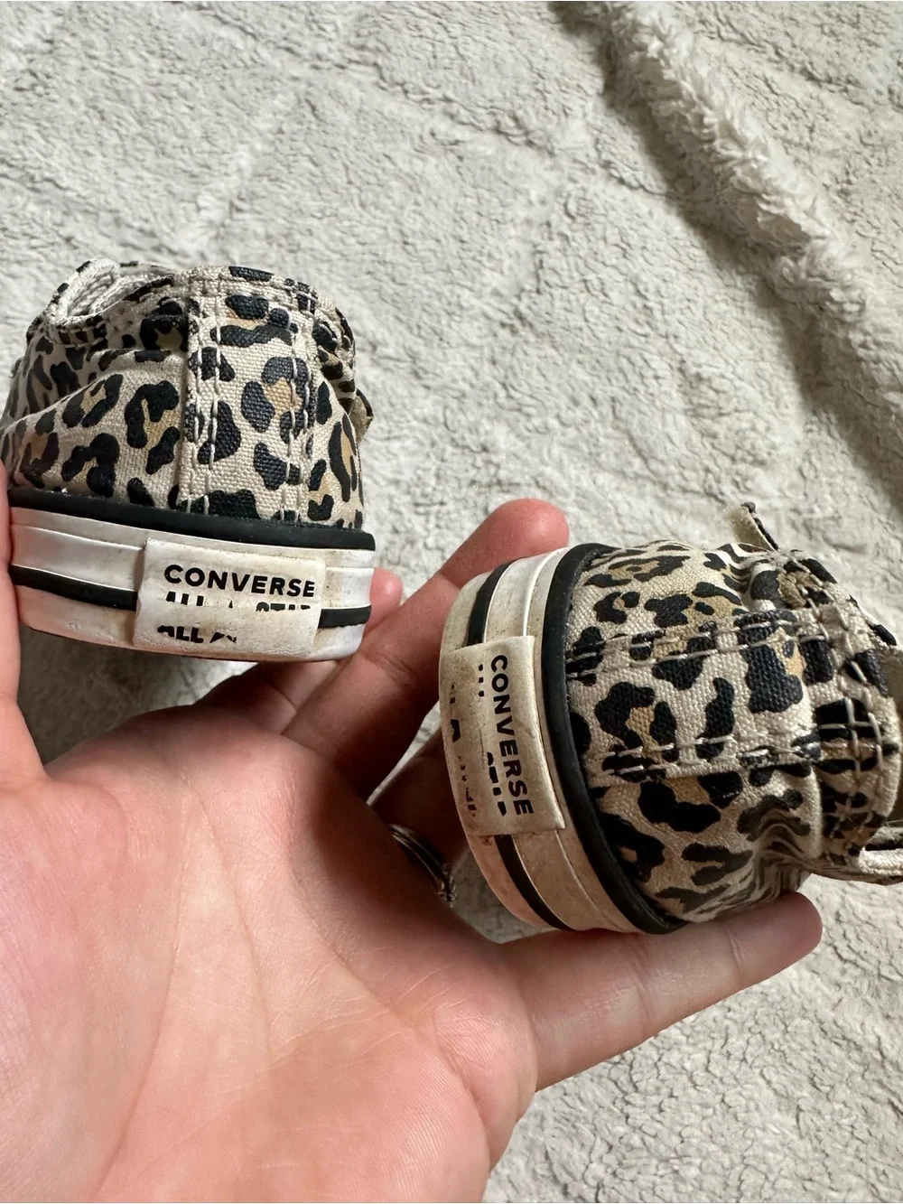 Converse All Star | Velcro Strap Cheetah Print Sneakers | Size 9